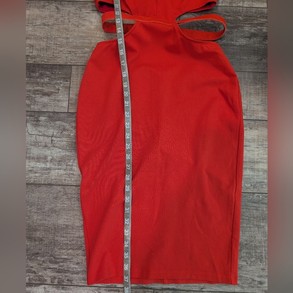 Bec And Bridge Red Long-Sleeve Cutout Bodycon Dress Sz. Small - Picture 10 of 11